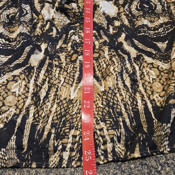 Worthington Snake Print Halter-type Top Beaded High Gathered Neckline Women's M - Picture 9 of 11